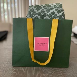 Kate spade gift bag and box with tissue